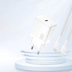 DUDAO A26 GaN polnilnik USB-C 20W, bela