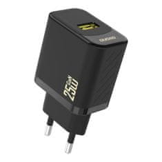 DUDAO A27S GaN polnilnik USB 25W, črna