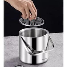 Malatec Inox set posode za led - vedro 1,3L + klešče + žlica