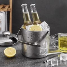 Malatec Inox set posode za led - vedro 1,3L + klešče + žlica