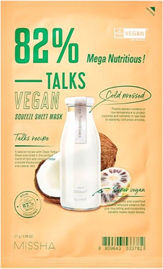 MISSHA Talks Vegan Squeeze Mega Nutritious (maska za lističe) 27 g