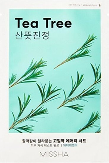 MISSHA Pomirjujoča maska za obraz s čajevcem (Airy Fit Sheet Mask) 19 g