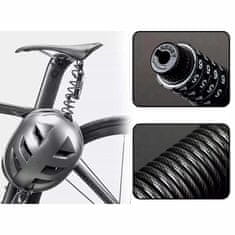 ROCKBROS T609 kombinirana ključavnica za kolo 1,5 m, črna