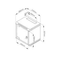 Triton 250mm kabinet 6U 337x310x260 bel sestavljen