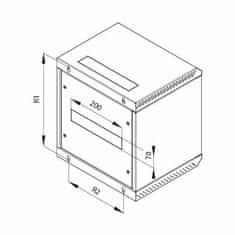 Triton 250mm kabinet 4U 248x310x260 siv sestavljen