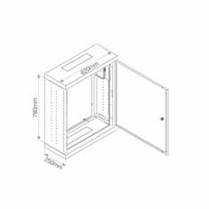 Triton kabinet zidni 4U 760 620x250 siv nadometni hibridni