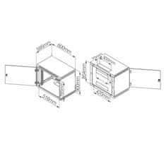 Triton kabinet zidni 18U 900 600x600 siv sestavljen