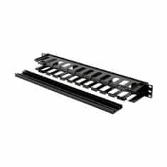 Triton organizator 1U rack plastičen s pokrovom črn