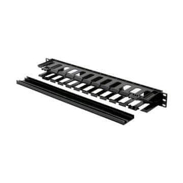 Triton organizator 1U rack plastičen s pokrovom črn
