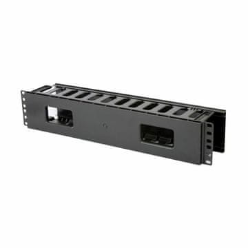 Triton organizator 2U rack plastičen s s pokrovom črn
