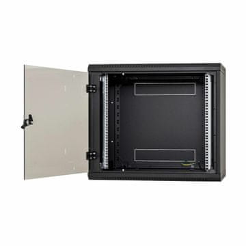 Triton kabinet zidni 12U 635 600x600 črn sestavljen