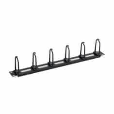 Triton organizator 1U rack 30x65mm z luknjami črn