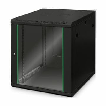 Digitus zidni kabinet 12U 638 600x600 črn sestavljen DN-19 12U-6/6-EC-SW