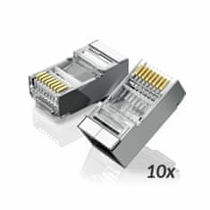 Ugreen RJ45 konektor CAT.6 FTP trdi kabel pak/10 NW111
