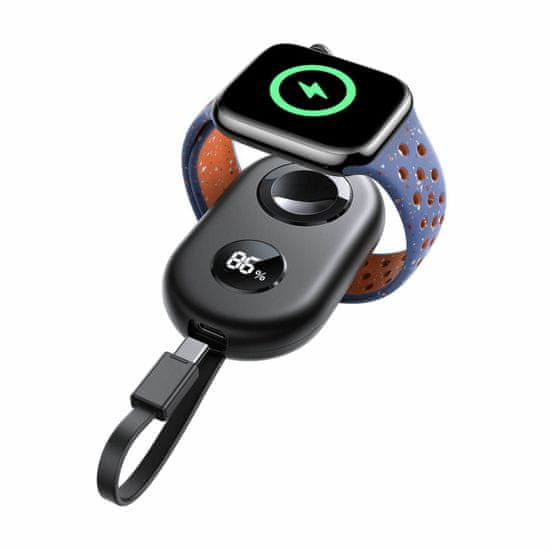 Joyroom polnilec brezžični za Apple Watch prenosni PowerBank črn JR-W09