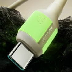 Joyroom kabel USB C-C 2m 60W bež silikonski luminescent S-A53