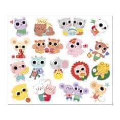 shumee Velike nalepke za večkratno uporabo na listih po 100 kosov MALE ŽIVALI 18m+, Janod