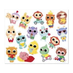 shumee Velike nalepke za večkratno uporabo na listih po 100 kosov MALE ŽIVALI 18m+, Janod