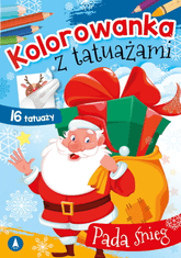 shumee Stran za barvanje tetovaž s padajočim snegom