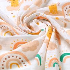 shumee Plenice iz muslina Rainbow 70x70, Babyono