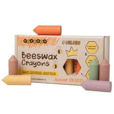 shumee Pastelne barvice iz čebeljega voska Medenka JUNIOR PASTEL 1+ (6 barv) 100% naravne