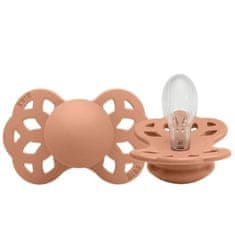 BIBS Silikonski cucelj INFINITY M PEACH 6m+, oprsnice