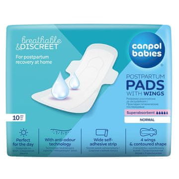 shumee Poporodni vložki s krilci za čez dan, Canpol Babies