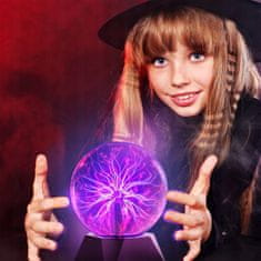 shumee ČAROBNA KROGLA PLAZMA SVETILKA 62 CM STEKLENA PLAZMA SVETILKA IZOBRAŽEVALNA NOČNA SVETILKA