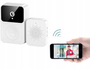 shumee BREZŽIČNI ZVONEC VIDEO KAMERA DOMOFONI WIFI 2K 3MP IP65 ZAZNAVANJE
