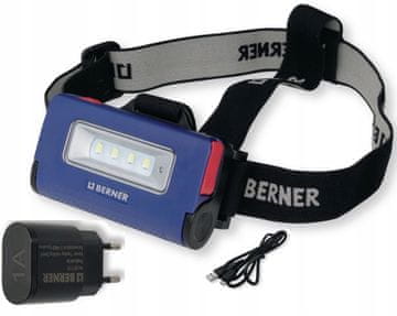 Berner ZELO MOČAN 4 LED USB ŽAROMET BERNER