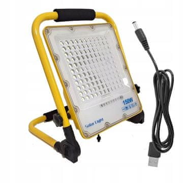 shumee Prenosna LED halogenska svetilka 150W 230V + USB kabel na baterije