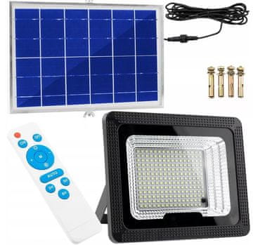 shumee SOLARNA HALOGENKA S SENZORJEM ZA MRAK 100W sijalka 303 LED 5Ah aluminij