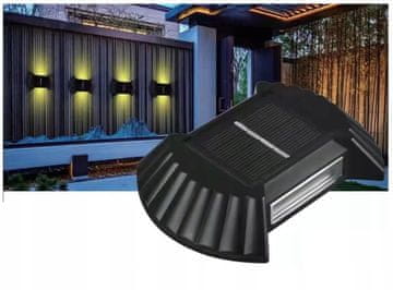 shumee SONČNA STENSKA SVETILKA ZA ZUNANJO VRTNO ZGORAJ SPODAJ 4 KOS