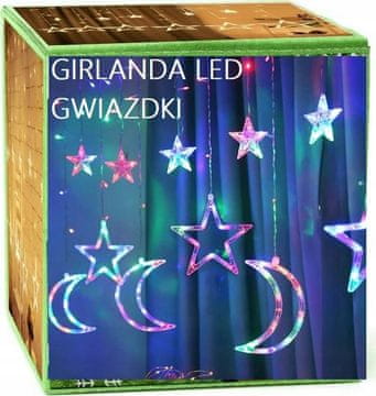 shumee LED girlanda za božič RGB dolga 400 cm RGB za balkonsko okno