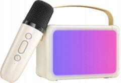 shumee PRENOSNI KARAOKE KOMPLET Z ZVOČNIKI IN MIKROFONI, RAZLIČNI GLASOVI ZA OTROKE, LED