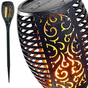 shumee SONČNA SVETILKA XL 50 CM VRTNE SVETILKE Z UČINKOM PLAMENA 12 LED