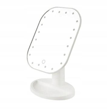 shumee OSVETLJENO KOZMETIČNO LIČILNO OGLEDALO 20 LED VRTEČE SE BELO