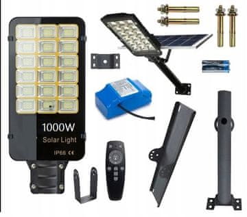 shumee LED SONČNA ULIČNA SVETILKA 1000W INDUSTRIJSKA 70 Ah