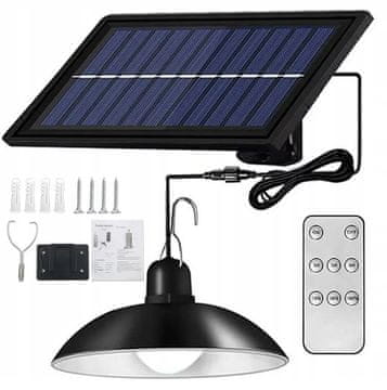 shumee LESTENČEK SET VISEČA SOLARNA LED STROPNA SVETILKA DALJINSKA UPRAVLJALNA PLOŠČA VRT