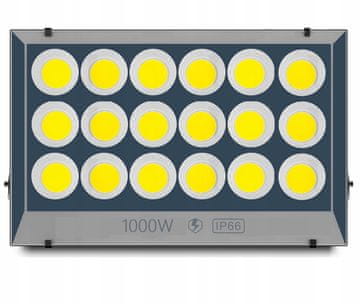shumee LED svetilka za garažo 1000W 230 V, ulična delavnica, strop, gradnja, halogenska