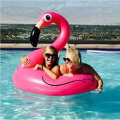 shumee Napihljiv obroč za plavanje v vodi, flamingo, 90 cm, roza, velik, XXL