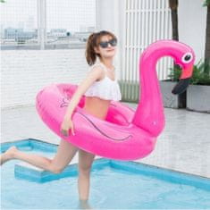 shumee Napihljiv obroč za plavanje v vodi, flamingo, 90 cm, roza, velik, XXL