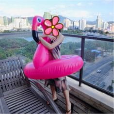shumee Napihljiv obroč za plavanje v vodi, flamingo, 90 cm, roza, velik, XXL