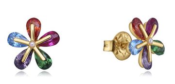 Viceroy Pozlačeni uhani Flower Elegant 13083E100-99