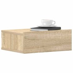 Vidaxl Stenske nočne omarice 2 kosa sonoma hrast 40x30x15 cm inž. les