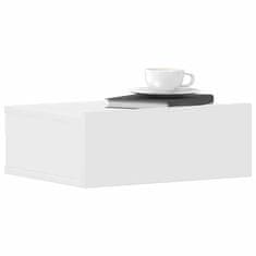 Vidaxl Stenske nočne omarice 2 kosa bele 40x30x15 cm inženirski les