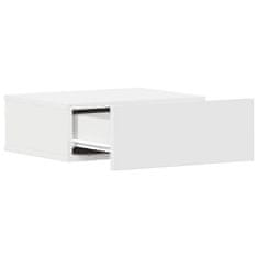 Vidaxl Stenske nočne omarice 2 kosa bele 40x30x15 cm inženirski les