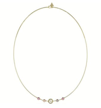 Guess Luksuzna pozlačena ogrlica s kristali Petra JUBN05097JWYGFCT/U