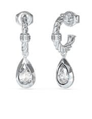 Guess Elegantni jekleni uhani 4G Light JUBE05243JWRHT/U