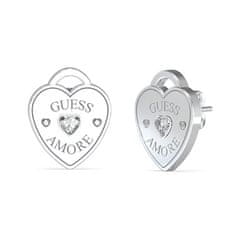 Guess Uhani srčki iz jekla Guess Amore JUBE05058JWRHT/U